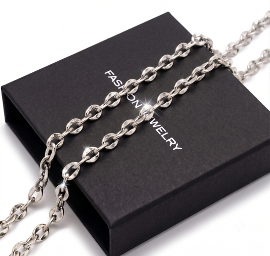Hip Hop KY Lip Link Stainless Steel Necklace