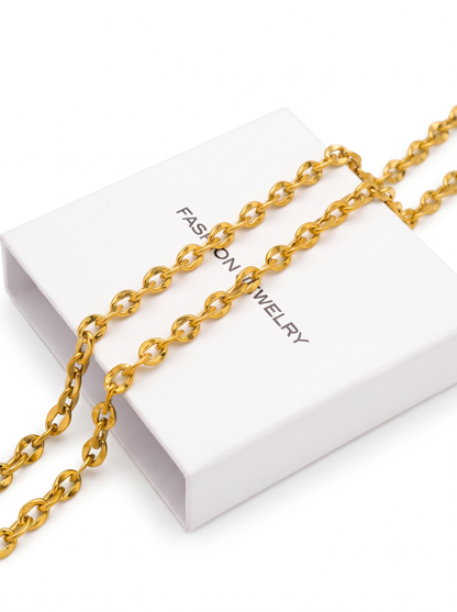 Hip Hop KY Lip Link Stainless Steel Necklace