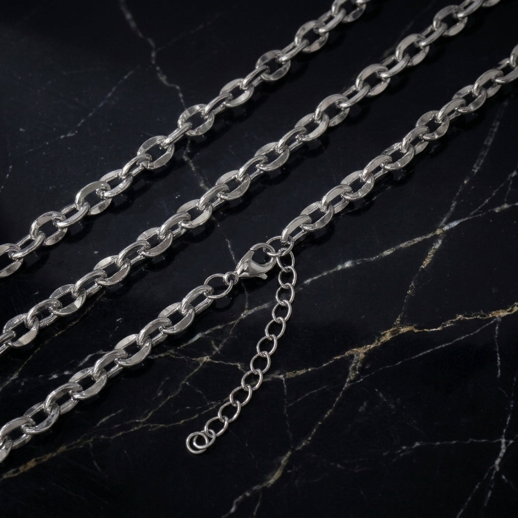 Hip Hop KY Lip Link Stainless Steel Necklace