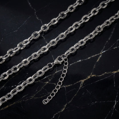 Hip Hop KY Lip Link Stainless Steel Necklace