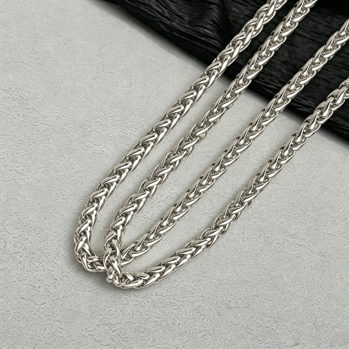 Hip Hop Flower Basket Link Stainless Steel Necklace With Magnetic Clasp