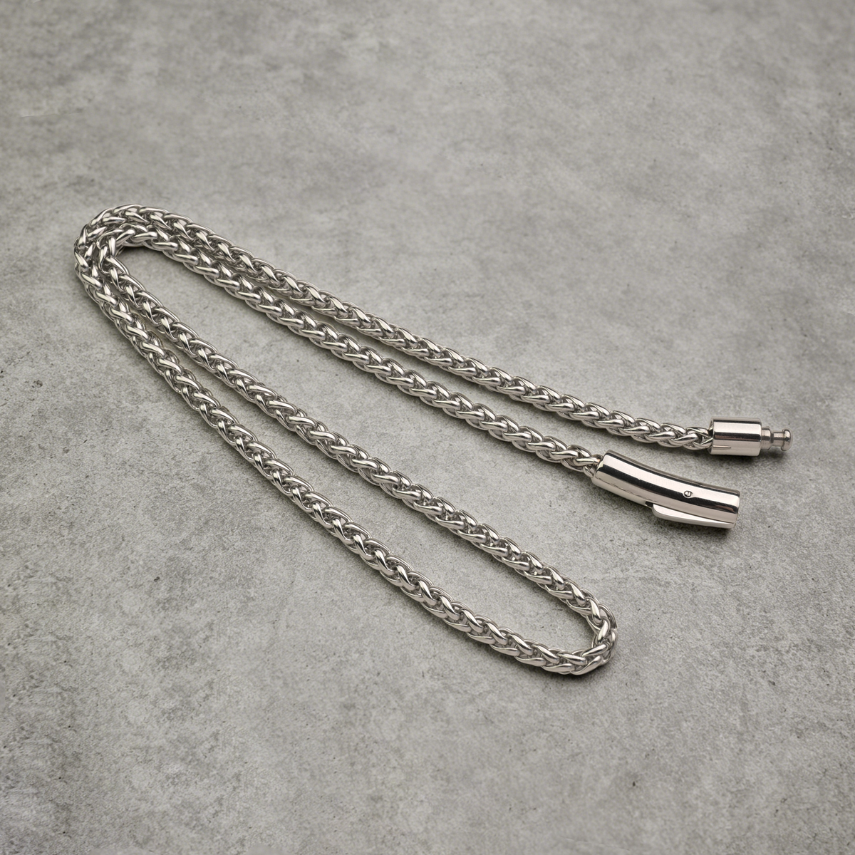 Hip Hop Flower Basket Link Stainless Steel Necklace With Magnetic Clasp