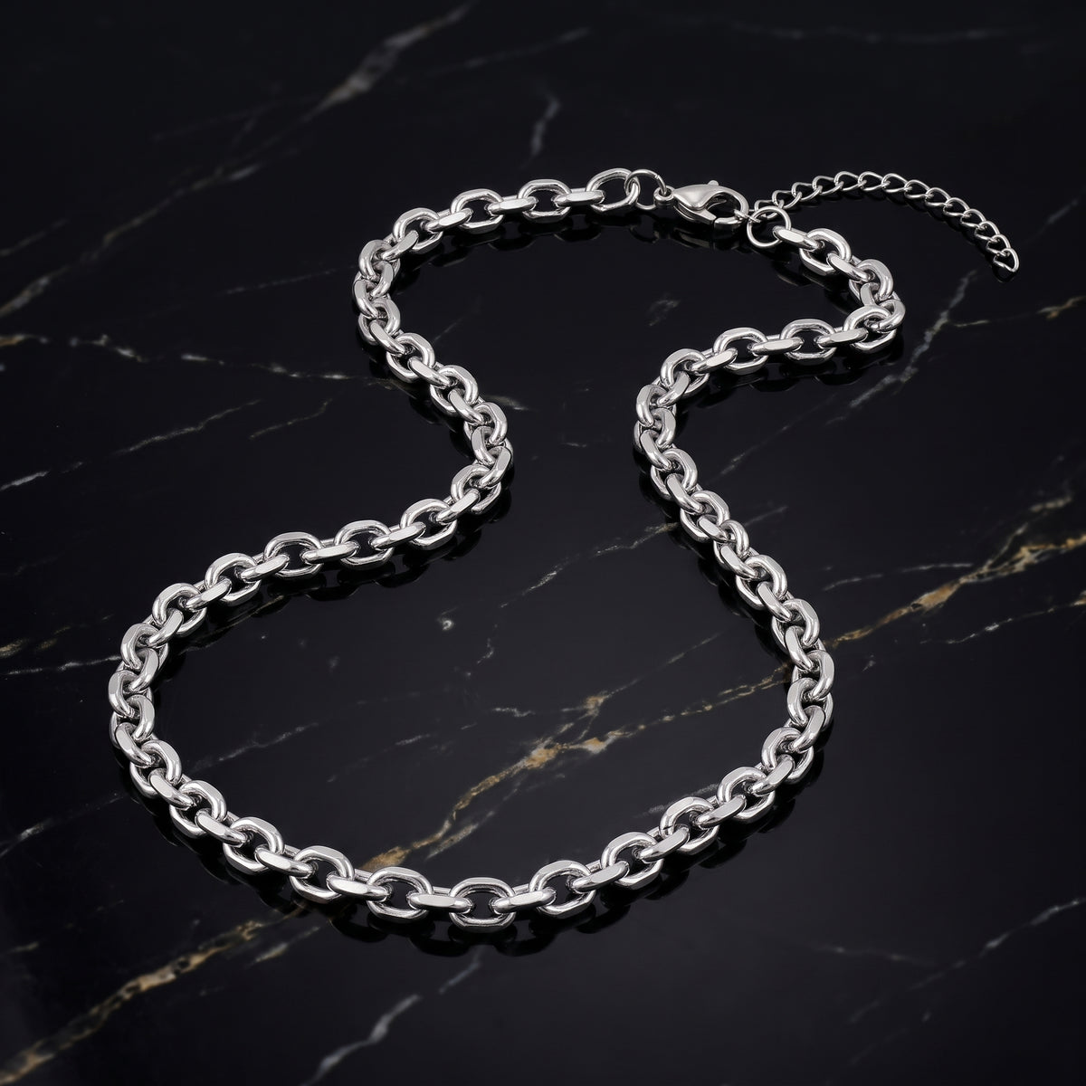 Hip Hop O Chain Beveled Edge Necklace