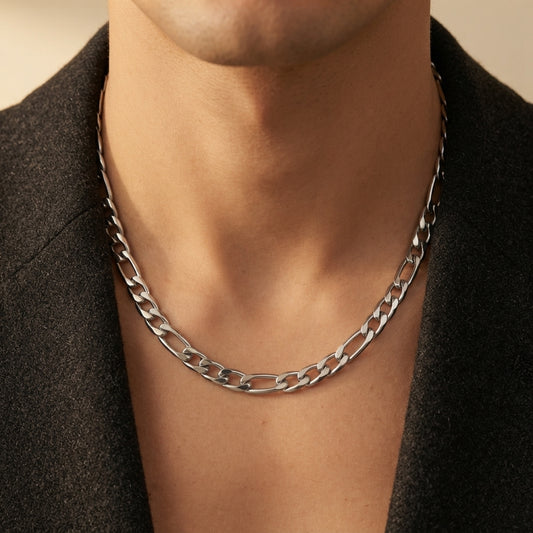 Hip Hop 3:1 NK Link Stainless Steel Necklace