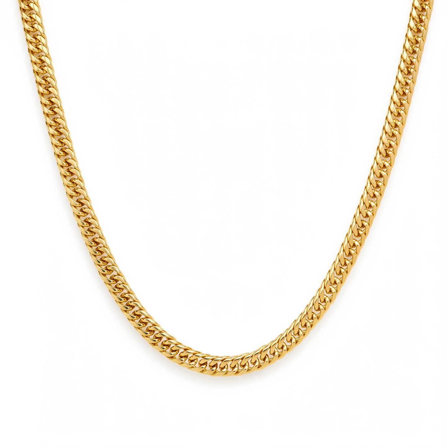 Hip Hop Double Weave Rounded Edge Cuban Necklace