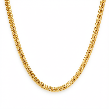 Hip Hop Double Weave Rounded Edge Cuban Necklace