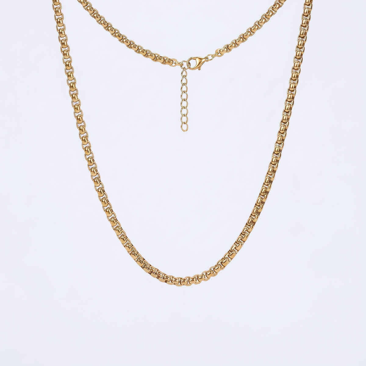 Hip Hop Square Pearl Chain Necklace