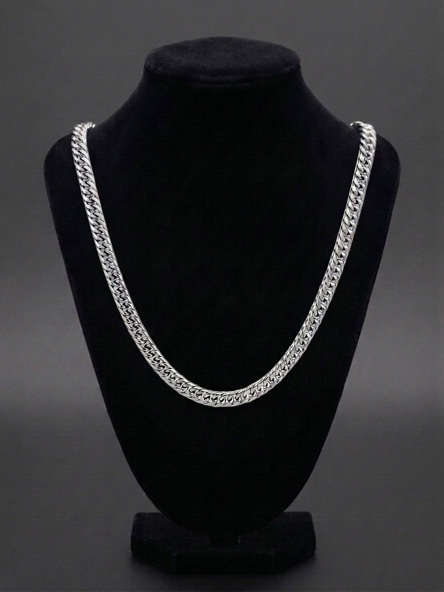 Hip Hop Double Weave Rounded Edge Cuban Necklace