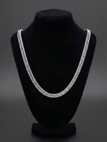 Hip Hop Double Weave Rounded Edge Cuban Necklace