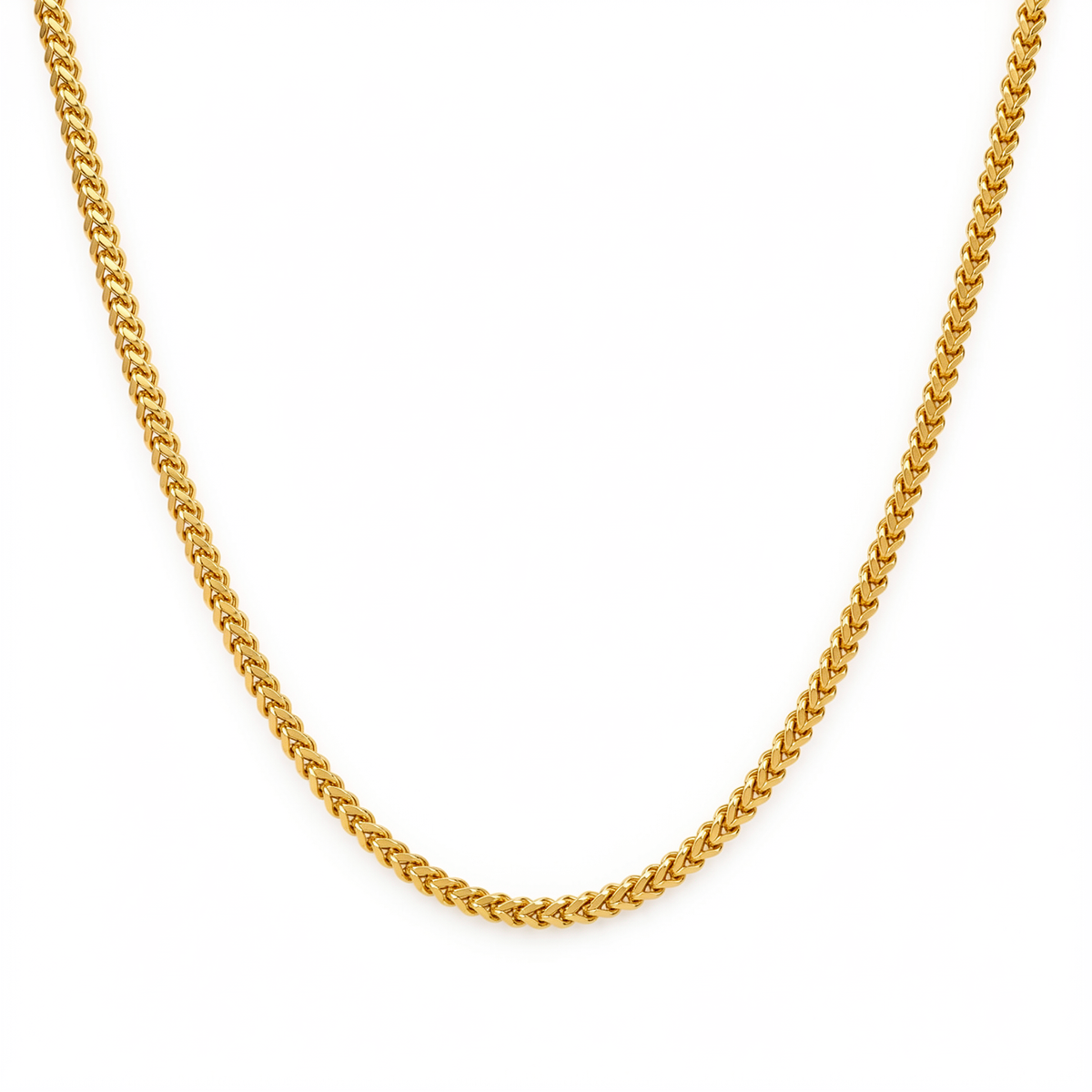 Hip Hop Double Weave Rounded Edge Necklace