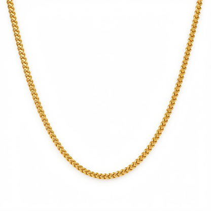 Hip Hop Double Weave Rounded Edge Necklace