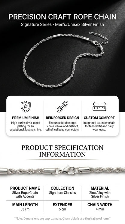 Hip Hop Twisted Tube Stainless Steel Necklace
