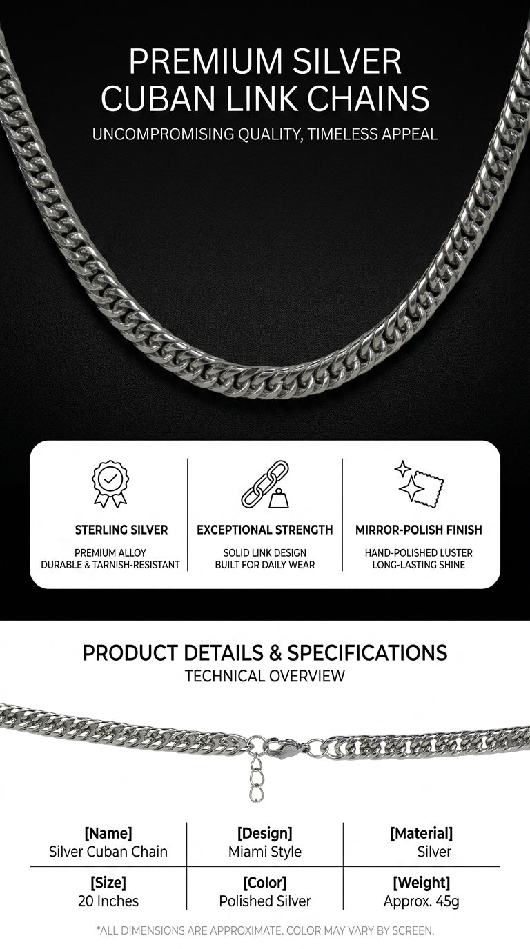 Hip Hop Double Weave Rounded Edge Cuban Necklace