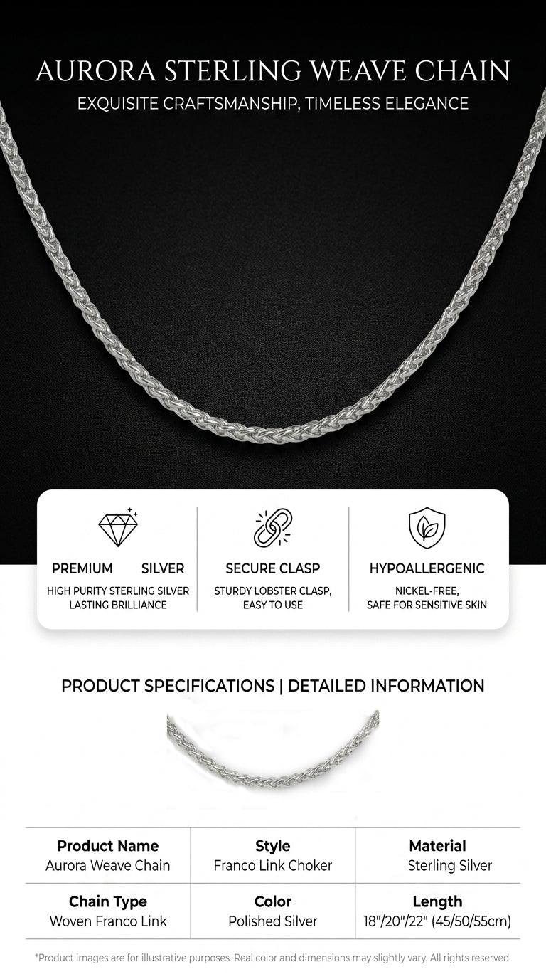 Hip Hop Basket Weave Necklace
