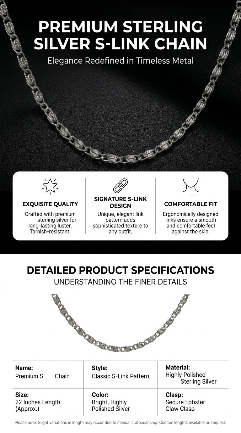 Hip Hop Figaro Chain Stainless Steel Necklace