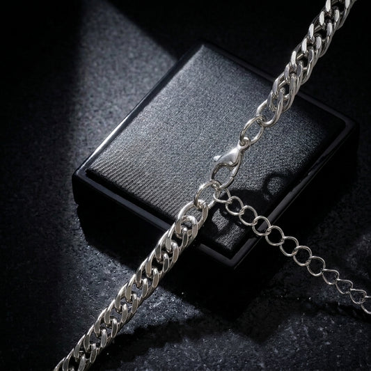 Hip Hop Double-Woven Four-Sided Polished Necklace