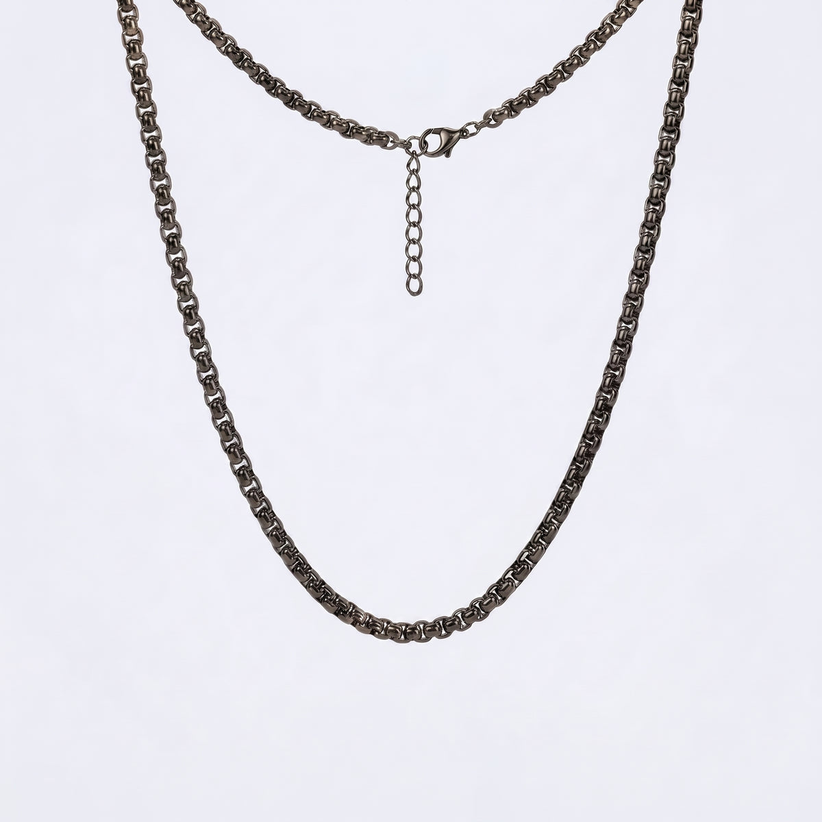 Hip Hop Square Pearl Chain Necklace