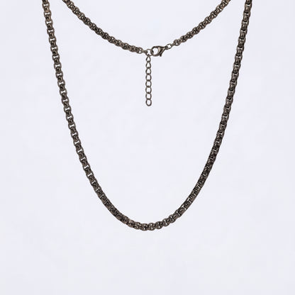Hip Hop Square Pearl Chain Necklace