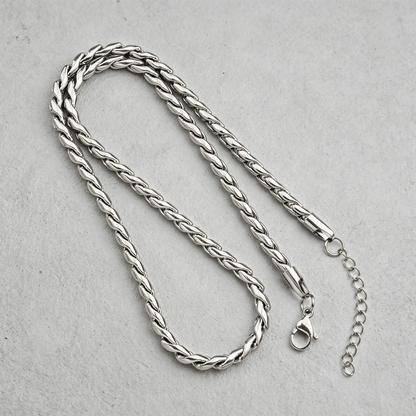 Hip Hop S Wave Link Stainless Steel Necklace