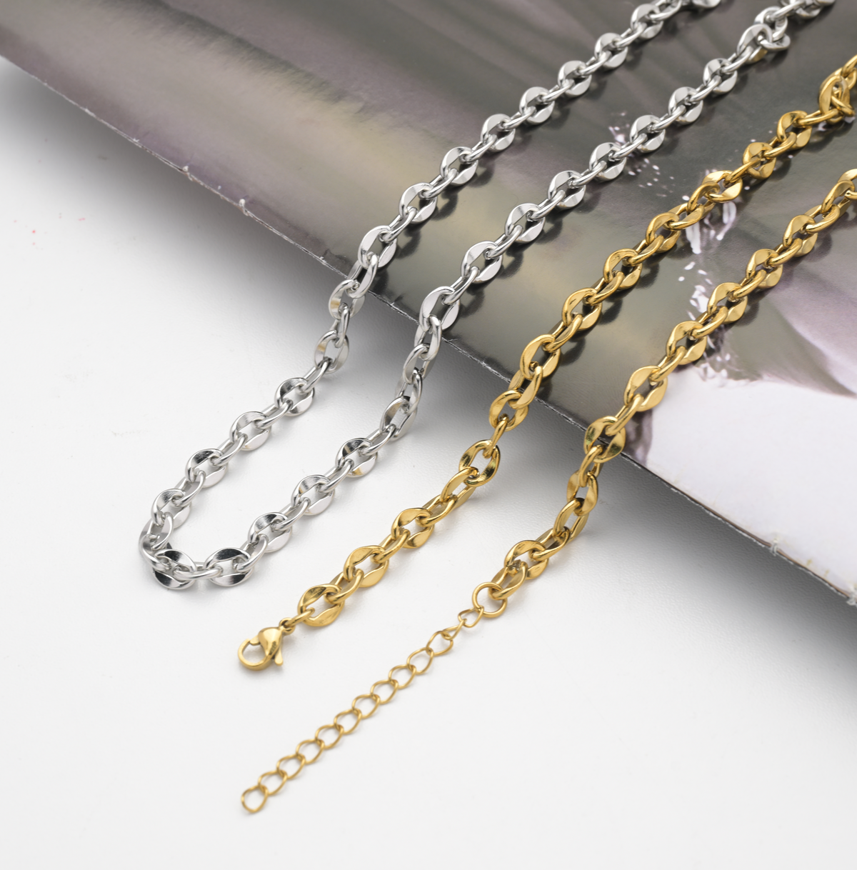 Hip Hop KY Lip Link Stainless Steel Necklace