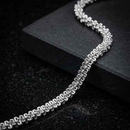 Hip Hop Cauliflower Link Stainless Steel Necklace