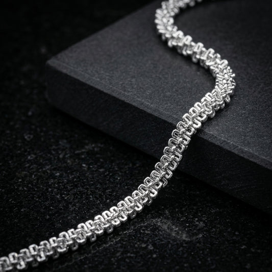 Hip Hop Cauliflower Link Stainless Steel Necklace