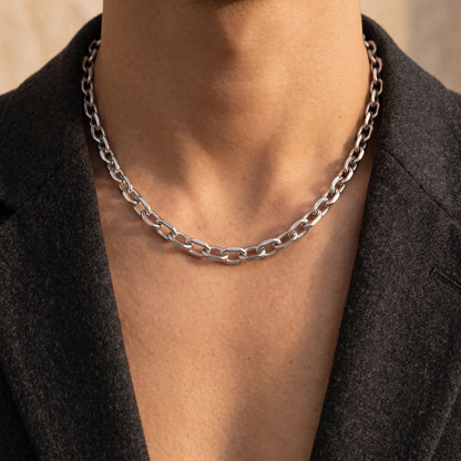 Hip Hop O Chain Beveled Edge Necklace