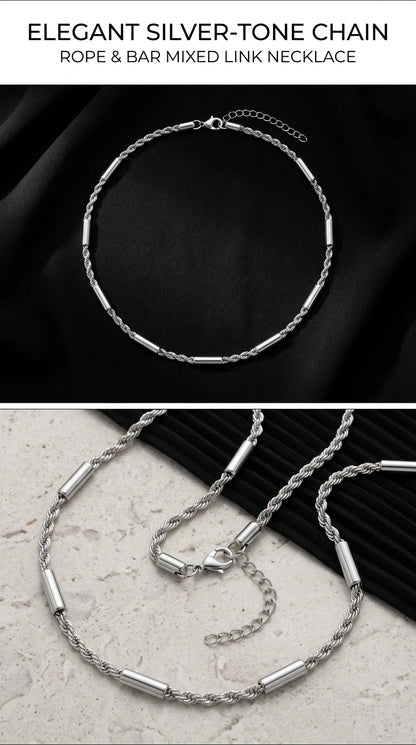 Hip Hop Twisted Tube Stainless Steel Necklace