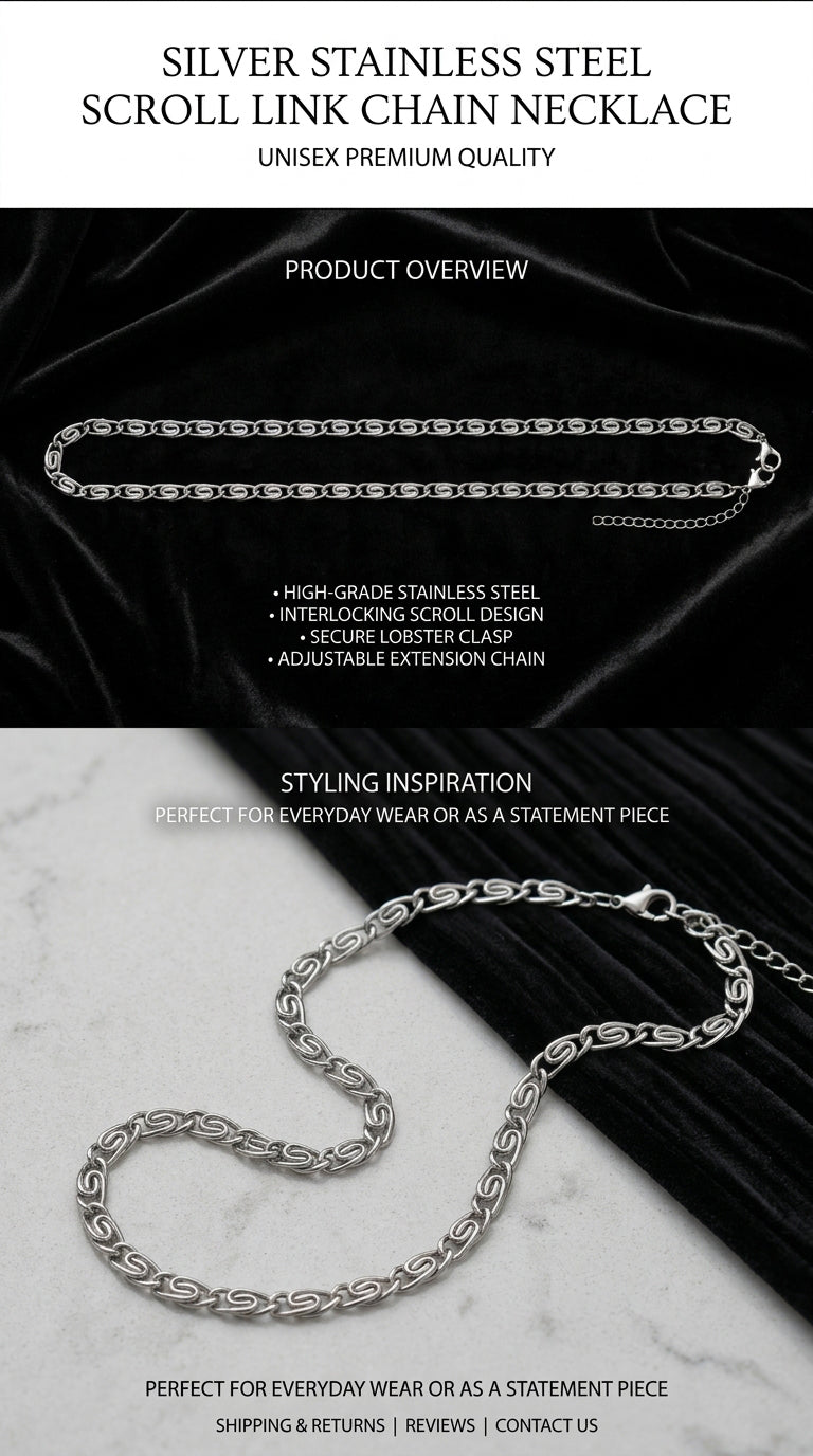 Hip Hop Figaro Chain Stainless Steel Necklace