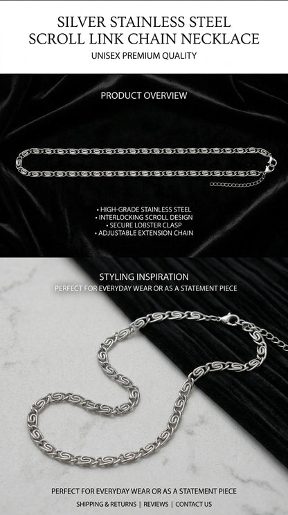 Hip Hop Figaro Chain Stainless Steel Necklace