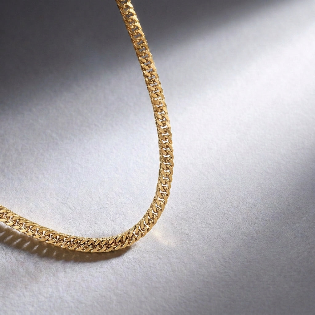 Hip Hop Double-Woven Four-Sided Polished Necklace