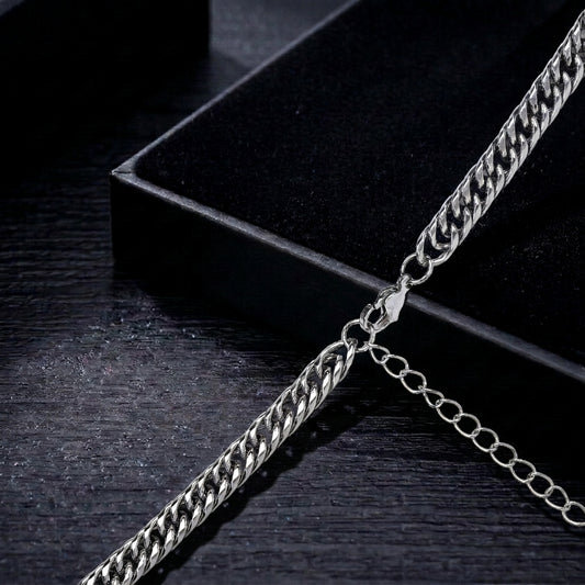Hip Hop Double Weave Rounded Edge Cuban Necklace