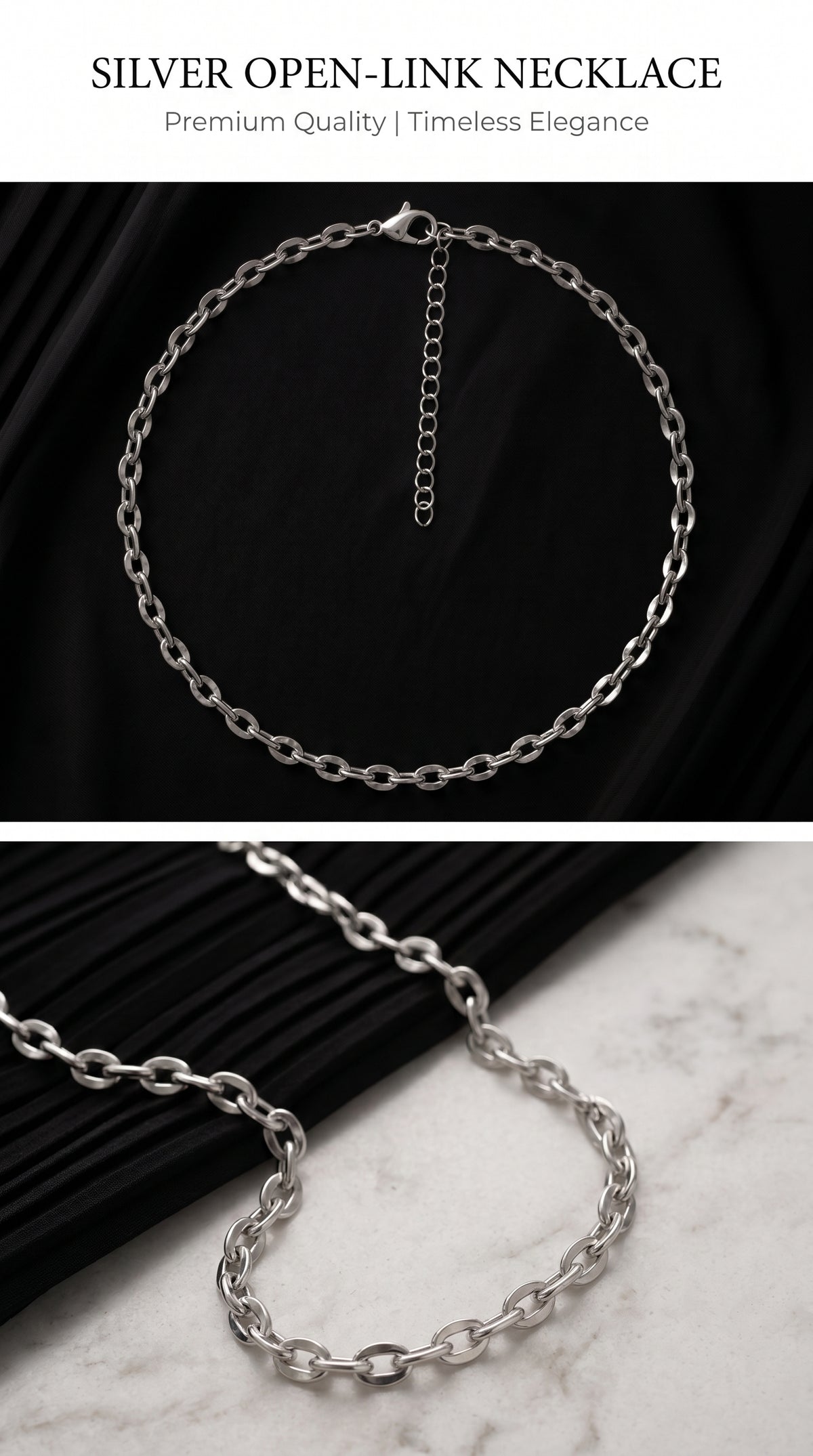 Hip Hop KY Lip Link Stainless Steel Necklace