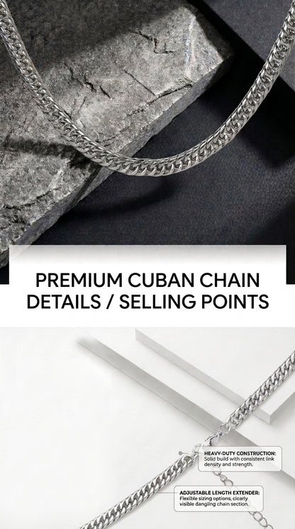 Hip Hop Double Weave Rounded Edge Cuban Necklace