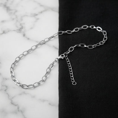 Hip Hop Half Round Wire Stainless Steel Necklace