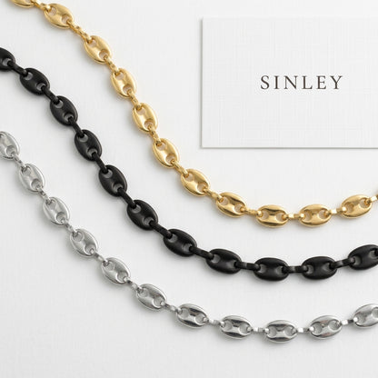Hip Hop Coffee Bean Chain Stainless Steel Necklace