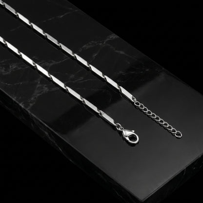 Hip Hop Bar Link Stainless Steel Chain Necklace
