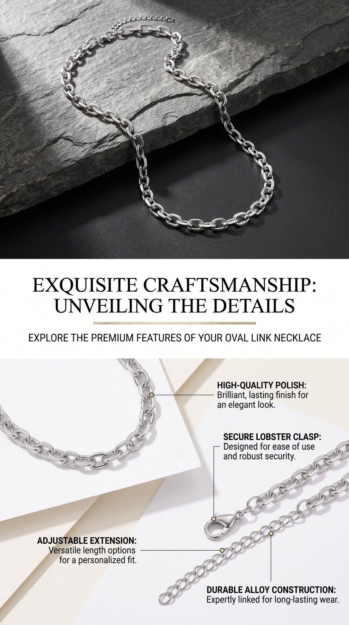 Hip Hop O Chain Beveled Edge Necklace
