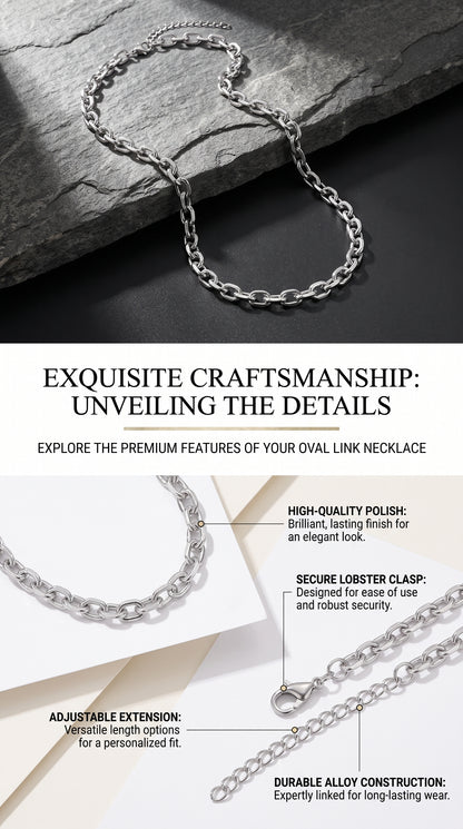 Hip Hop O Chain Beveled Edge Necklace