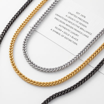 Hip Hop Double Weave Rounded Edge Necklace