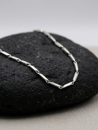 Hip Hop Bar Link Stainless Steel Chain Necklace