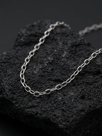 Hip Hop Half Round Wire Stainless Steel Necklace