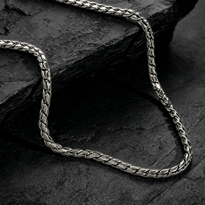 Hip Hop S Wave Link Stainless Steel Necklace