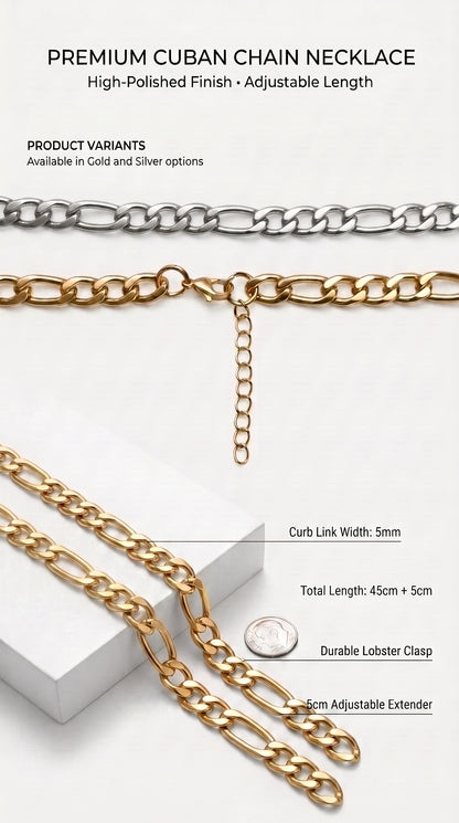 Hip Hop 3:1 NKDC Link Stainless Steel Necklace