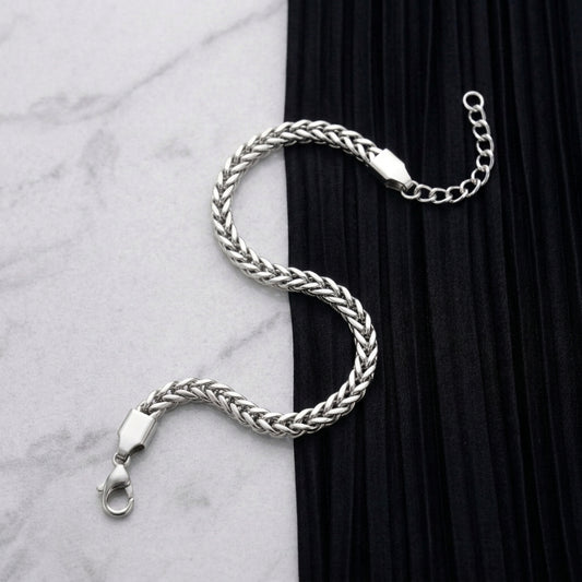 Hip Hop Double Weave Rounded Edge Necklace