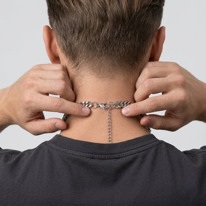 Hip Hop Double-Woven Four-Sided Polished Necklace
