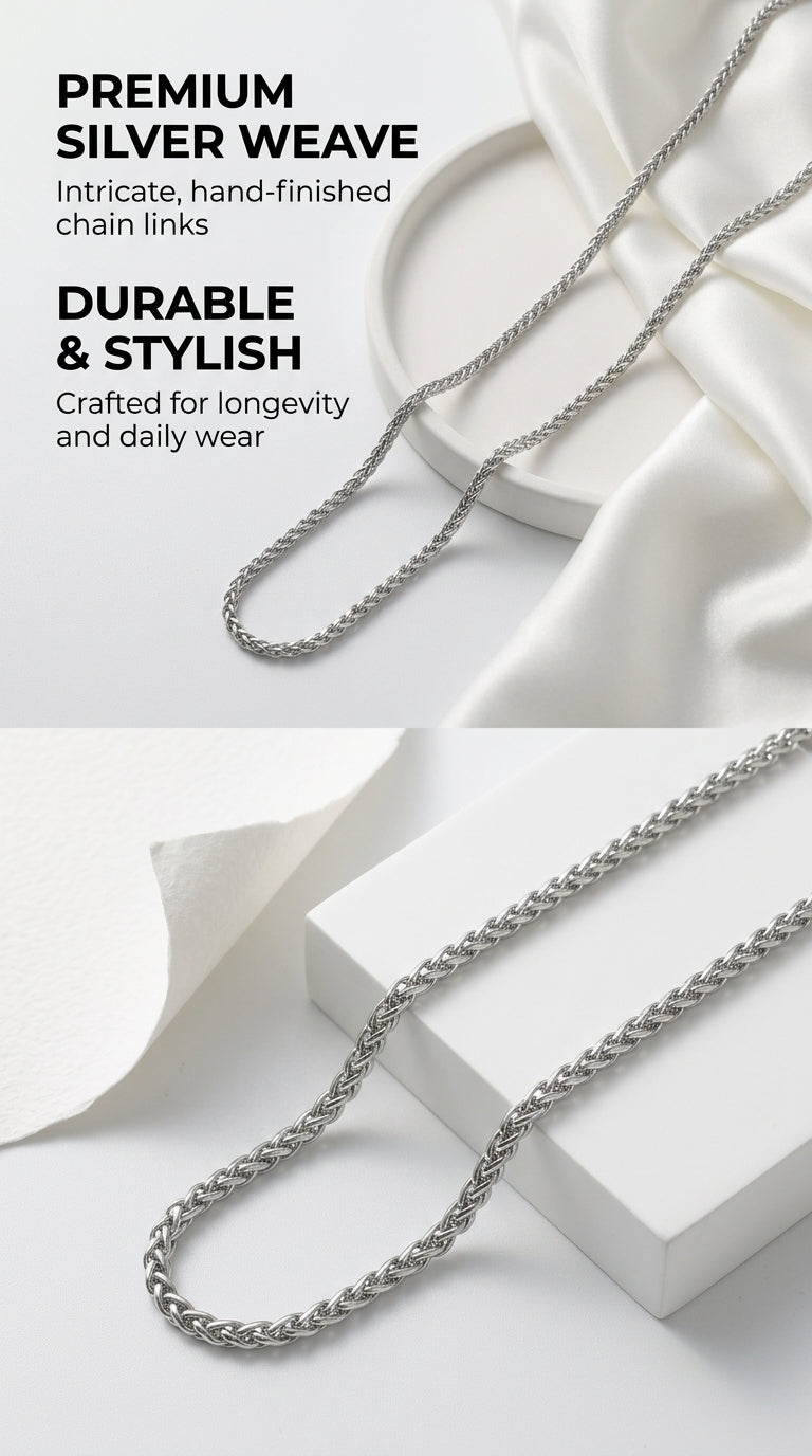 Hip Hop Basket Weave Necklace