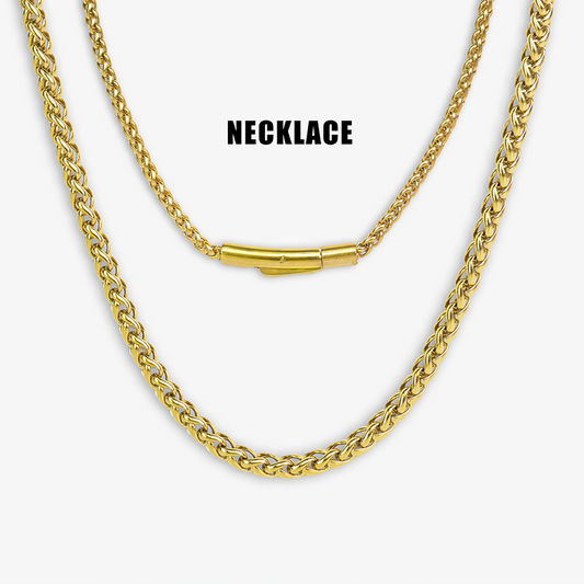 Hip Hop Flower Basket Link Stainless Steel Necklace With Magnetic Clasp