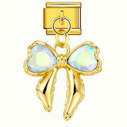 Love flower pendant Italian module bracelet, single hook stainless steel elastic splicing strap chain