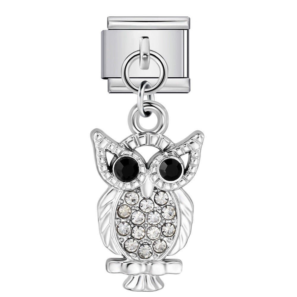 Single Animal Pendant Italian Modular Bracelet, Hook Strap Chain Italian Charm